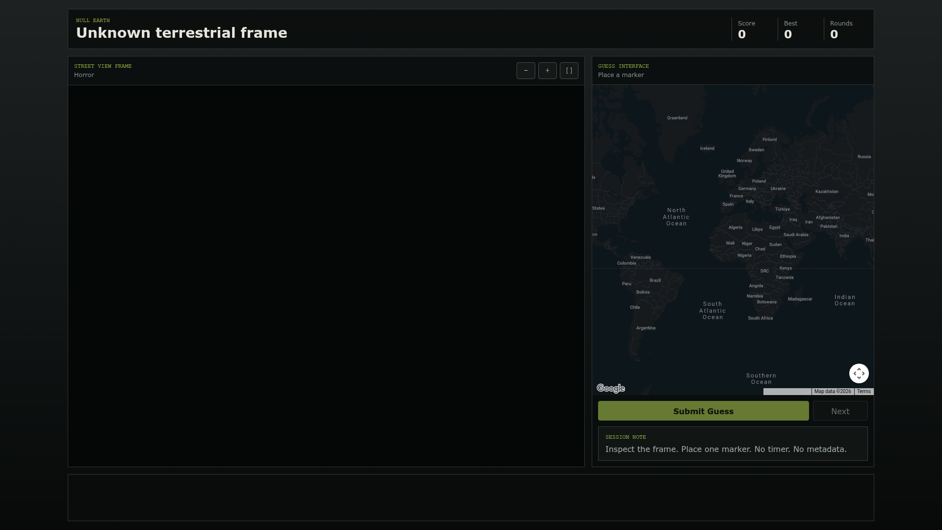 Liminal Guesser screenshot