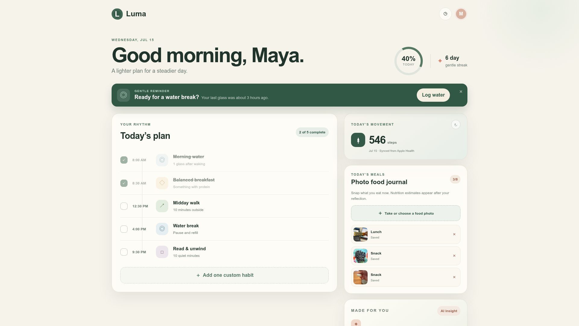 Luma Wellness screenshot
